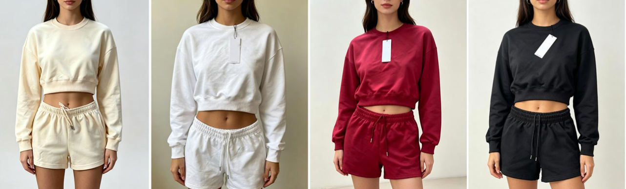 CROPPED ACCOLADECREW NECK SET