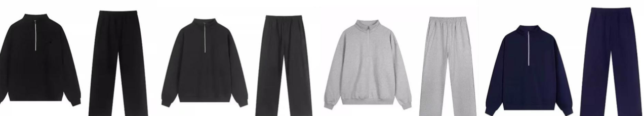 UNISEX 1/4 QUARTER ZIP SWEAT SET
